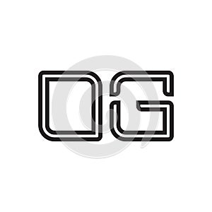 og initial letter vector logo icon