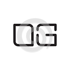 og initial letter vector logo icon