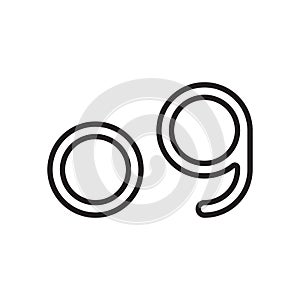 og initial letter vector logo icon