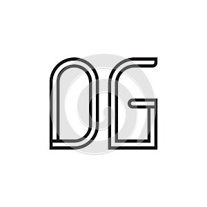 og initial letter vector logo icon