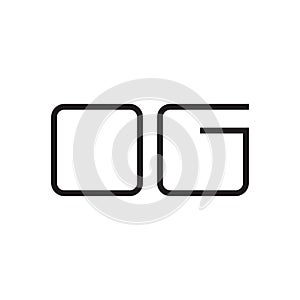 og initial letter vector logo icon