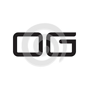 og initial letter vector logo icon