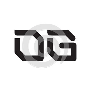 og initial letter vector logo icon