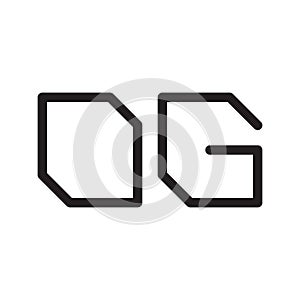 og initial letter vector logo icon