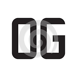 og initial letter vector logo icon