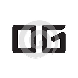 og initial letter vector logo icon