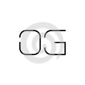 og initial letter vector logo icon