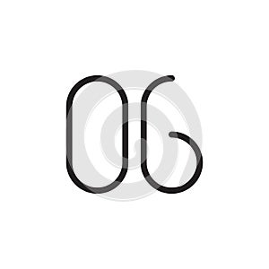 og initial letter vector logo icon