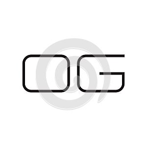 og initial letter vector logo icon