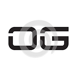 og initial letter vector logo icon