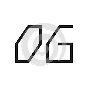 og initial letter vector logo icon