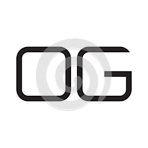 og initial letter vector logo icon