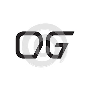 og initial letter vector logo icon