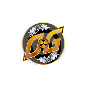 OG Logo Monogram ESport Gaming with Gas Shape Design