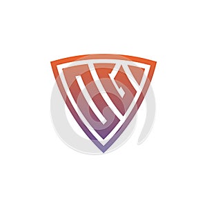 OG Logo Shield Monogram Gradient Style Design