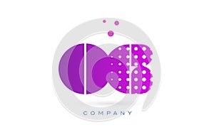 og o g pink dots letter logo alphabet icon