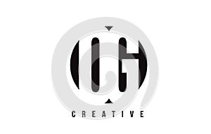 OG O G White Letter Logo Design with Circle Background.