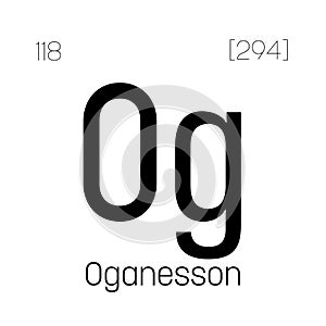 Oganesson, Og, periodic table element