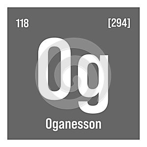 Oganesson, Og, periodic table element