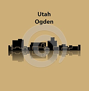 Ogden, Utah city silhouette