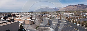 Ogden, Utah, USA. Aerial panorama