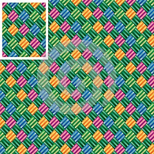 Ogee ribbon vertical seamless pattern