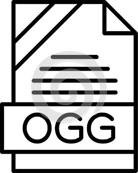 OGG Outline Vector Icon