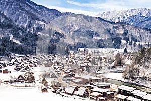 Ogimachi village at Shirakawa, gifu