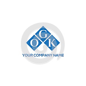OGK letter logo design on WHITE background. OGK creative initials letter logo concept. OGK letter design