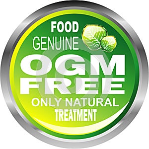 OGM free food emblem