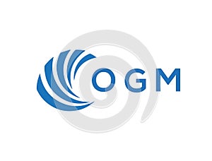 OGM letter logo design on white background. OGM creative circle letter logo concept. OGM letter design