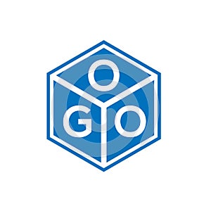OGO letter logo design on black background. OGO creative initials letter logo concept. OGO letter design photo