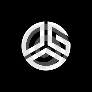 OGO letter logo design on black background. OGO creative initials letter logo concept. OGO letter design
