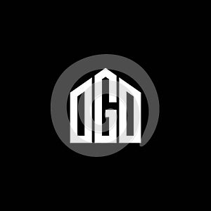 OGO letter logo design on BLACK background. OGO creative initials letter logo concept. OGO letter design.OGO letter logo design on photo