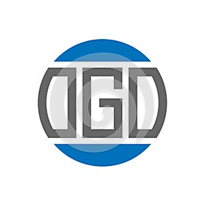 OGO letter logo design on white background. OGO creative initials circle logo concept. OGO letter design
