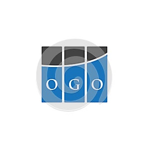 OGO letter logo design on WHITE background. OGO creative initials letter logo concept. OGO letter design.OGO letter logo design on photo