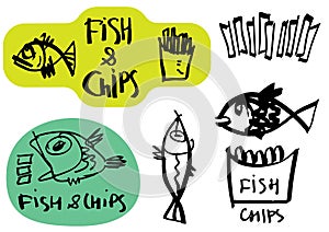 Ogo and stickers for FISH and CHIPS