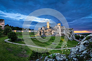 Ogrodzieniec Castle - ruined medieval castle in Polish Jura reg