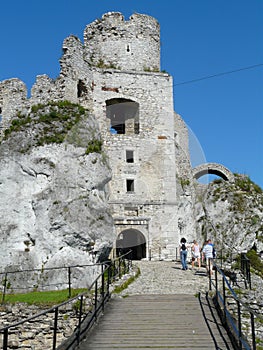 OGRODZIENIEC ,SILESIA POLAND -Ruins of the castle Ogrodzieniec .