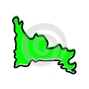 Ogun state of Nigeria vector map illustration photo