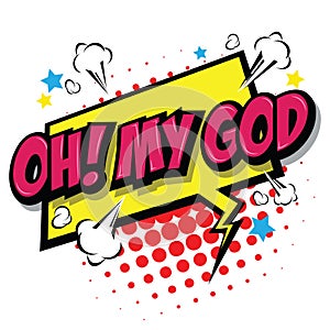 Oh! My God Comic Speech Bubble.