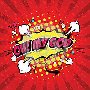 Oh! My God Comic Speech Bubble. Vector Eps 10