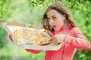 oh my god. pizza delivery. unhealthy and healthy food. happy childhood. child feel hunger. hungry kid going to eat