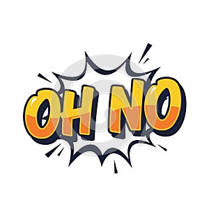 Oh No Comic Book Speech Bubble