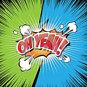 OH YEAH! Comic Speech Bubble, Cartoon