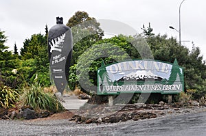 Ohakune Road Sign and black carrot