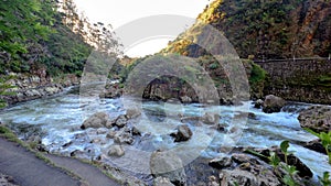 Ohinemuri river flowing in the Coramandel ranges near Karangahake