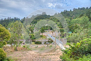 ohinemuri river at Karangahake Gorge at New Zealand photo