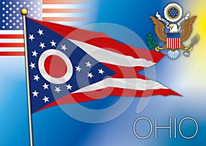 Ohio flag, us state