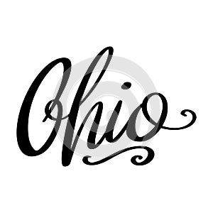 Ohio, hand lettering phrase, poster design, calligraphy